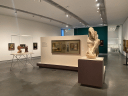 Paintings and sculptures at the `De Collectie - 450 jaar kunst en geschiedenis` exhibition in Room 2 at the Ground Floor of the Stedelijk Museum Breda