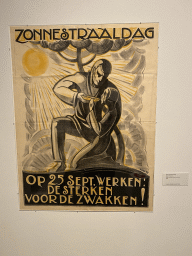 Poster on the `Zonnestraaldag` by Albert P. Hahn Jr. at the `Ziek & Gezond - Collectielab` exhibition in Room 3 at the Ground Floor of the Stedelijk Museum Breda, with explanation