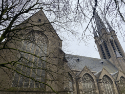 North side and tower of the Sint-Martinuskerk church, viewed from the Dreef street