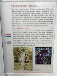 Information on Vincent van Gogh and the Sint-Martinuskerk church at the Haagsemarkt square