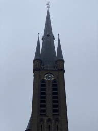 Tower of the Sint-Martinuskerk church, viewed from the parking lot