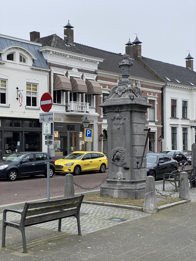 Old pump at the Haagsemarkt square