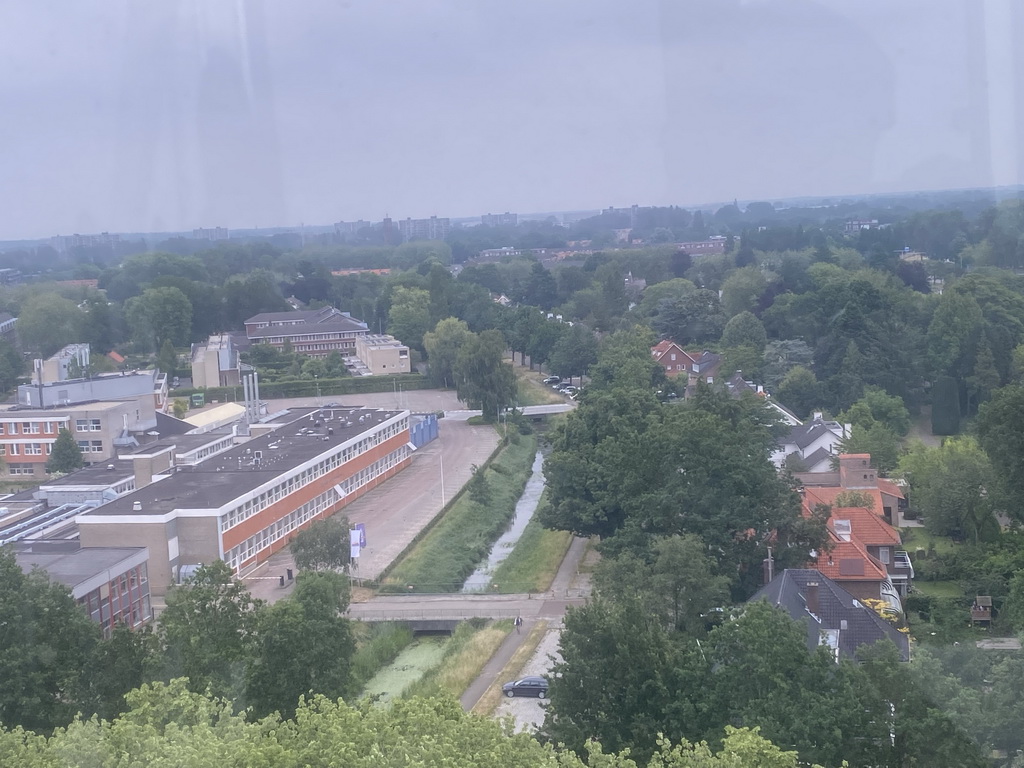 The Revant building at the Brabantlaan street, viewed from the Smakenrad ferris wheel at the Chasséveld square