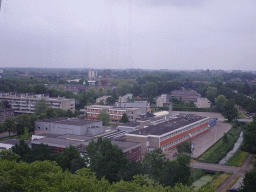 The Revant building at the Brabantlaan street and the Breda University of Applied Sciences campus, viewed from the Smakenrad ferris wheel at the Chasséveld square