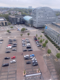 The Chasséveld square with the Turfschip building and the Breda Courthouse, viewed from the Smakenrad ferris wheel