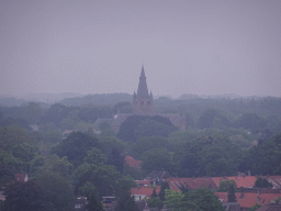 The Ginneken neighbourhood with the Sint Laurentiuskerk church, viewed from the Smakenrad ferris wheel at the Chasséveld square