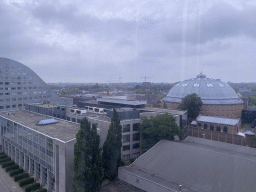 The Turfschip building and the Koepelgevangenis building, viewed from the Smakenrad ferris wheel at the Chasséveld square