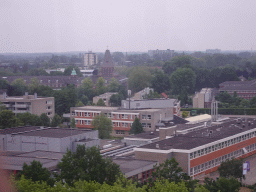 The Revant building at the Brabantlaan street and the Breda University of Applied Sciences campus, viewed from the Smakenrad ferris wheel at the Chasséveld square