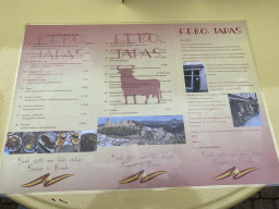 Menu of the FEBO Tapas restaurant