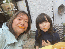 Miaomiao and Max at the terrace of the FEBO Tapas restaurant