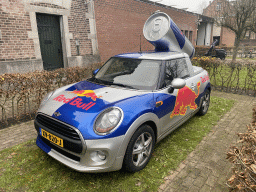 Red Bull car in front of the Gate to the Koepelgevangenis building at the Nassausingel street