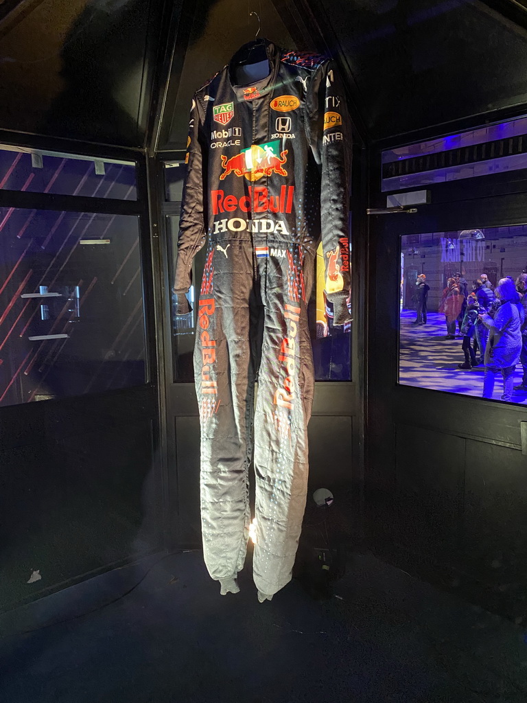 Red Bull Racing outfit of Max Verstappen at the `Vleugels to the Max` exhibition at the Koepelgevangenis building