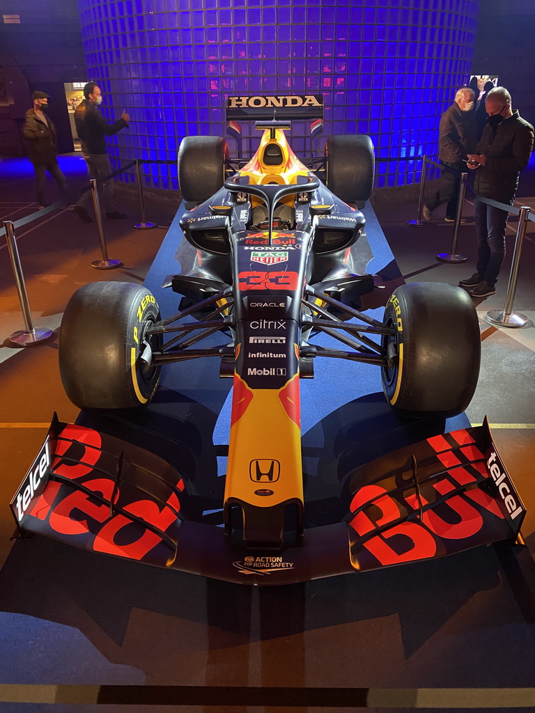 Front of the Red Bull Racing RB16B Formula 1 car at the `Vleugels to the Max` exhibition at the Koepelgevangenis building