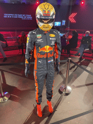 Red Bull Racing outfit of Max Verstappen at the `Vleugels to the Max` exhibition at the Koepelgevangenis building