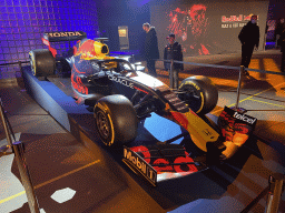 Front right side of the Red Bull Racing RB16B Formula 1 car at the `Vleugels to the Max` exhibition at the Koepelgevangenis building