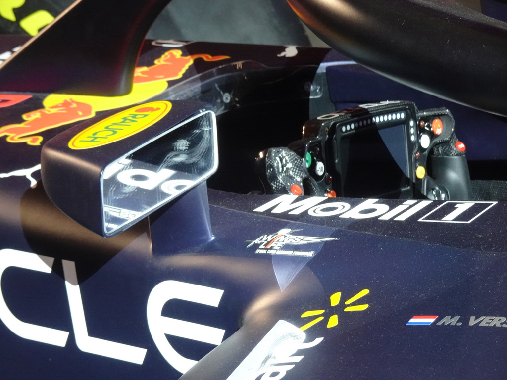 Cockpit of the Red Bull Racing RB16B Formula 1 car at the `Vleugels to the Max` exhibition at the Koepelgevangenis building