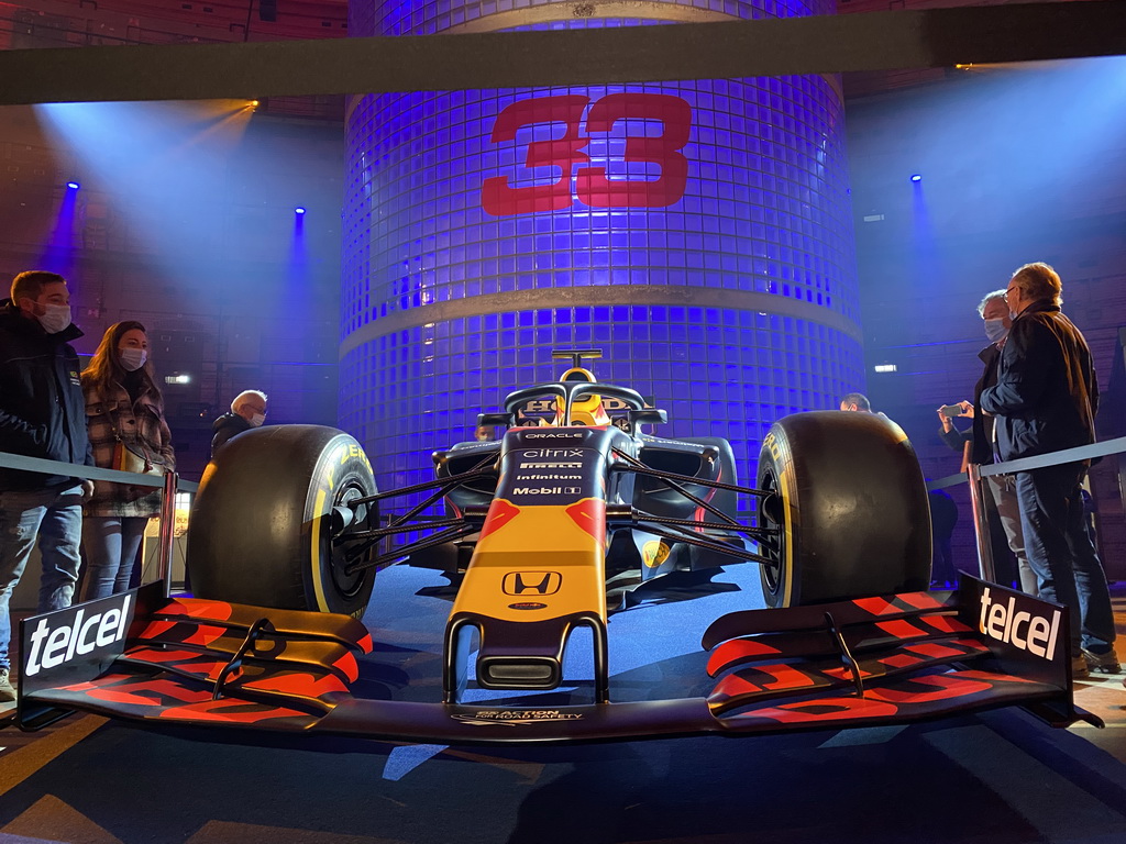 Front of the Red Bull Racing RB16B Formula 1 car at the `Vleugels to the Max` exhibition at the Koepelgevangenis building