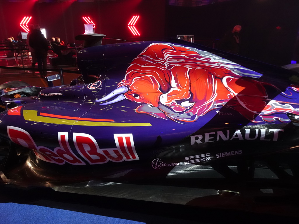 Left side of the Scuderia Toro Rosso STR10 Formula 1 car at the `Vleugels to the Max` exhibition at the Koepelgevangenis building