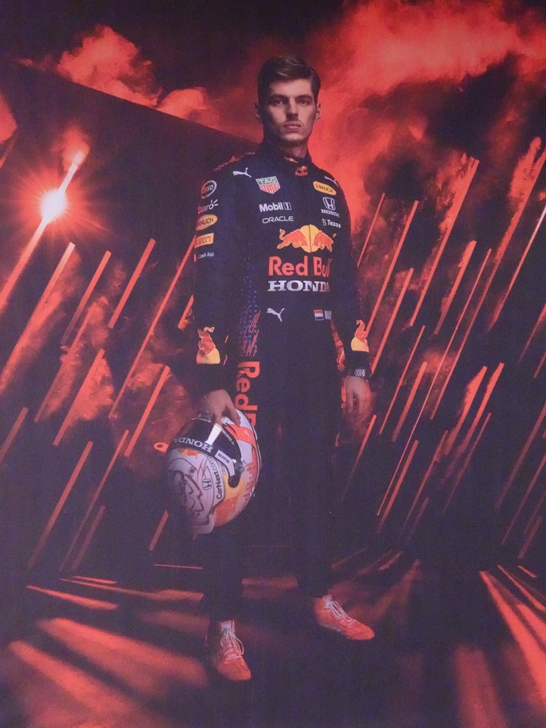 Photograph of Max Verstappen at the `Vleugels to the Max` exhibition at the Koepelgevangenis building