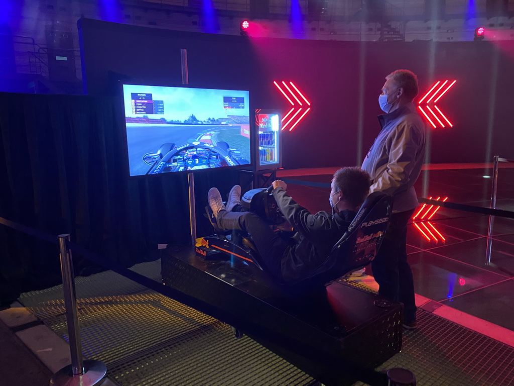 Race simulator at the `Vleugels to the Max` exhibition at the Koepelgevangenis building