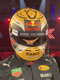 Red Bull Racing helmet of Max Verstappen at the `Vleugels to the Max` exhibition at the Koepelgevangenis building