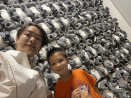 Miaomiao and Max with plush koalas at the SuperNova Experience museum