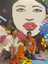 Miaomiao and Max at the make-up room at the SuperNova Experience museum
