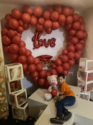 Max at the love room at the SuperNova Experience museum
