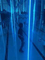 Tim, Miaomiao and Max at the mirror room at the SuperNova Experience museum