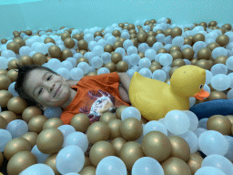 Max at the ball pit at the SuperNova Experience museum