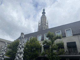 The tower of the Grote Kerk church, viewed from the Het Sas square