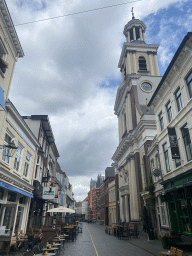 The Sint Janstraat street with the St. Antonius Cathedral