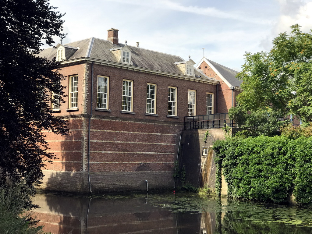 The Mark river and the Blokhuis building at the southeast side of the Breda Castle, viewed from the Stadspark Valkenberg