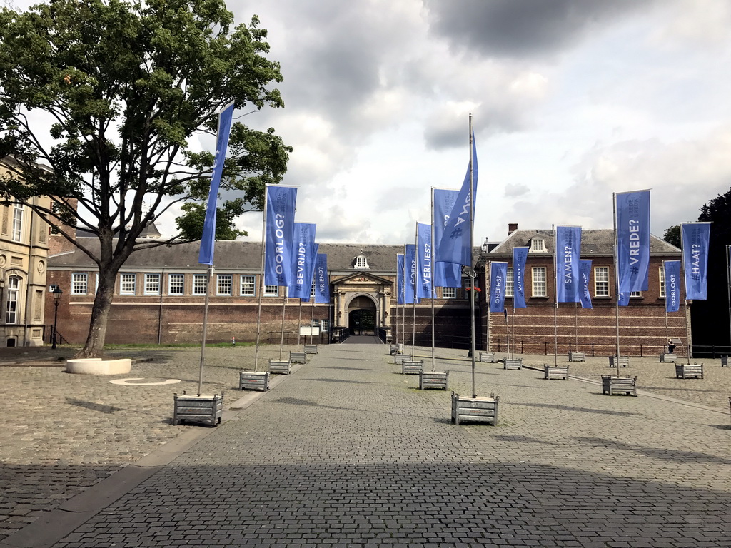 The Stadhouderspoort gate at the south side of the Breda Castle at the Kasteelplein square