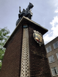 Equestrian statue of King William III at the Kasteelplein square