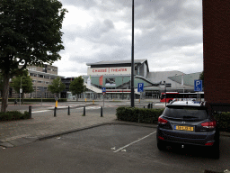 Front of the Chassé Theatre at the Kloosterplein square, viewed from the Beyerd-Vlaszak parking lot