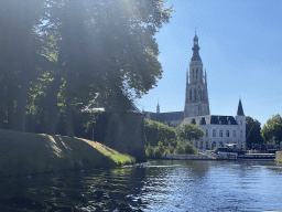 The Nieuwe Mark river, the Spanjaardsgat gate and the Grote Kerk church, viewed from our tour boat