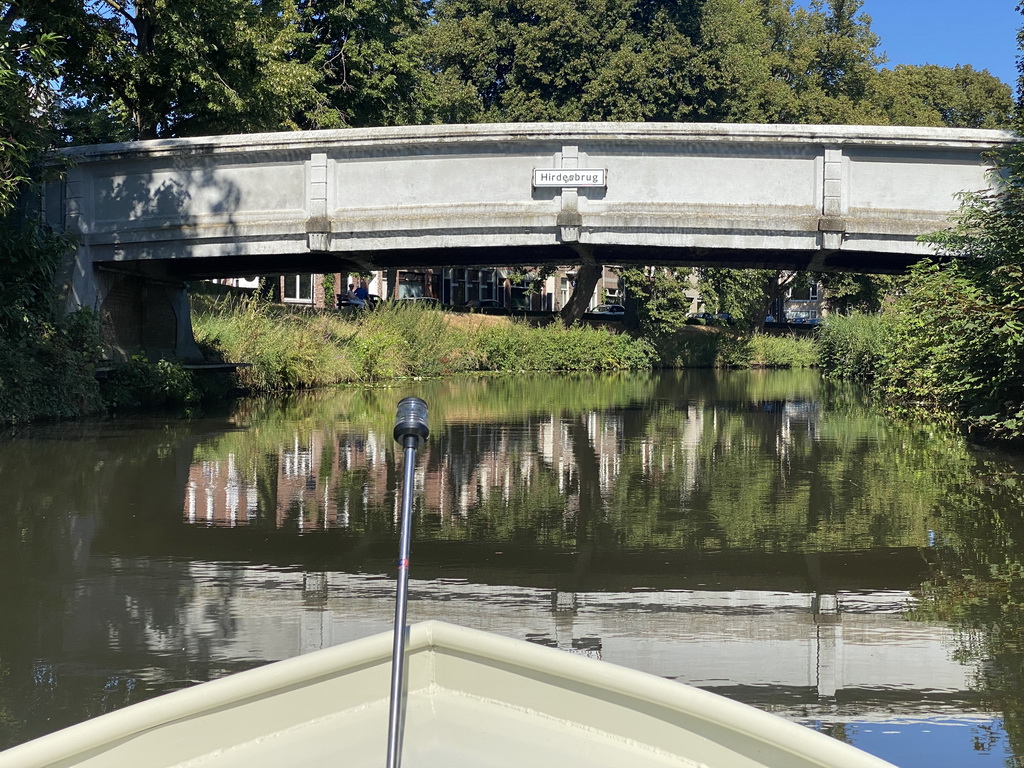 The Hirdesbrug bridge over the Aa of Weerijs river, viewed from our tour boat
