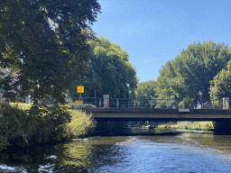 The Haagpoortbrug bridge over the Aa of Weerijs river, viewed from our tour boat