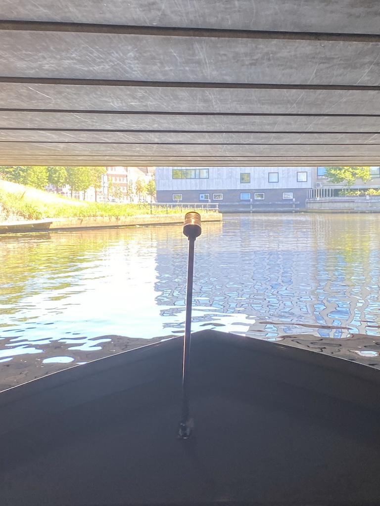 The Gasbrug bridge over the Aa of Weerijs river, viewed from our tour boat