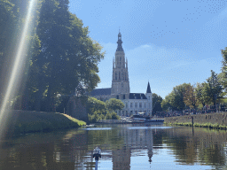 The Nieuwe Mark river, the Spanjaardsgat gate, the former Post Office and the Grote Kerk church, viewed from our tour boat