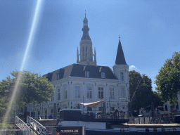 The former Post Office and the Grote Kerk church, viewed from our tour boat on the Nieuwe Mark river