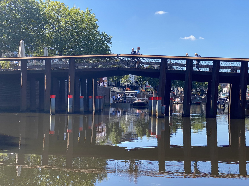 The Hoge Brug bridge over the Haven canal, viewed from our tour boat on the Nieuwe Mark river