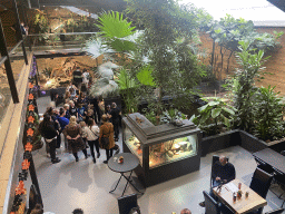 Interior of the lower floor of the Reptielenhuis De Aarde zoo, viewed from the upper floor