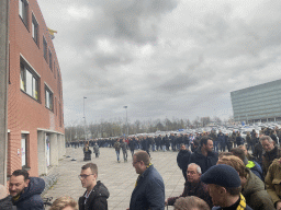Queue at the southeast side of the Rat Verlegh Stadium, just before the match NAC Breda - FC Den Bosch