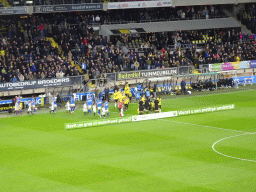 Players entering the field of the Rat Verlegh Stadium, just before the match NAC Breda - FC Den Bosch