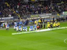 Players entering the field of the Rat Verlegh Stadium, just before the match NAC Breda - FC Den Bosch