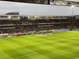 Players lining up on the field of the Rat Verlegh Stadium, just before the match NAC Breda - FC Den Bosch
