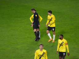 Referee Bas Nijhuis and players on the field of the Rat Verlegh Stadium, during the match NAC Breda - FC Den Bosch