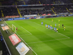 NAC Breda taking a free kick on the field of the Rat Verlegh Stadium, during the match NAC Breda - FC Den Bosch